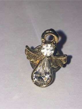 Vintage Gold tone Angel Crystal pin - Women's Jewelry